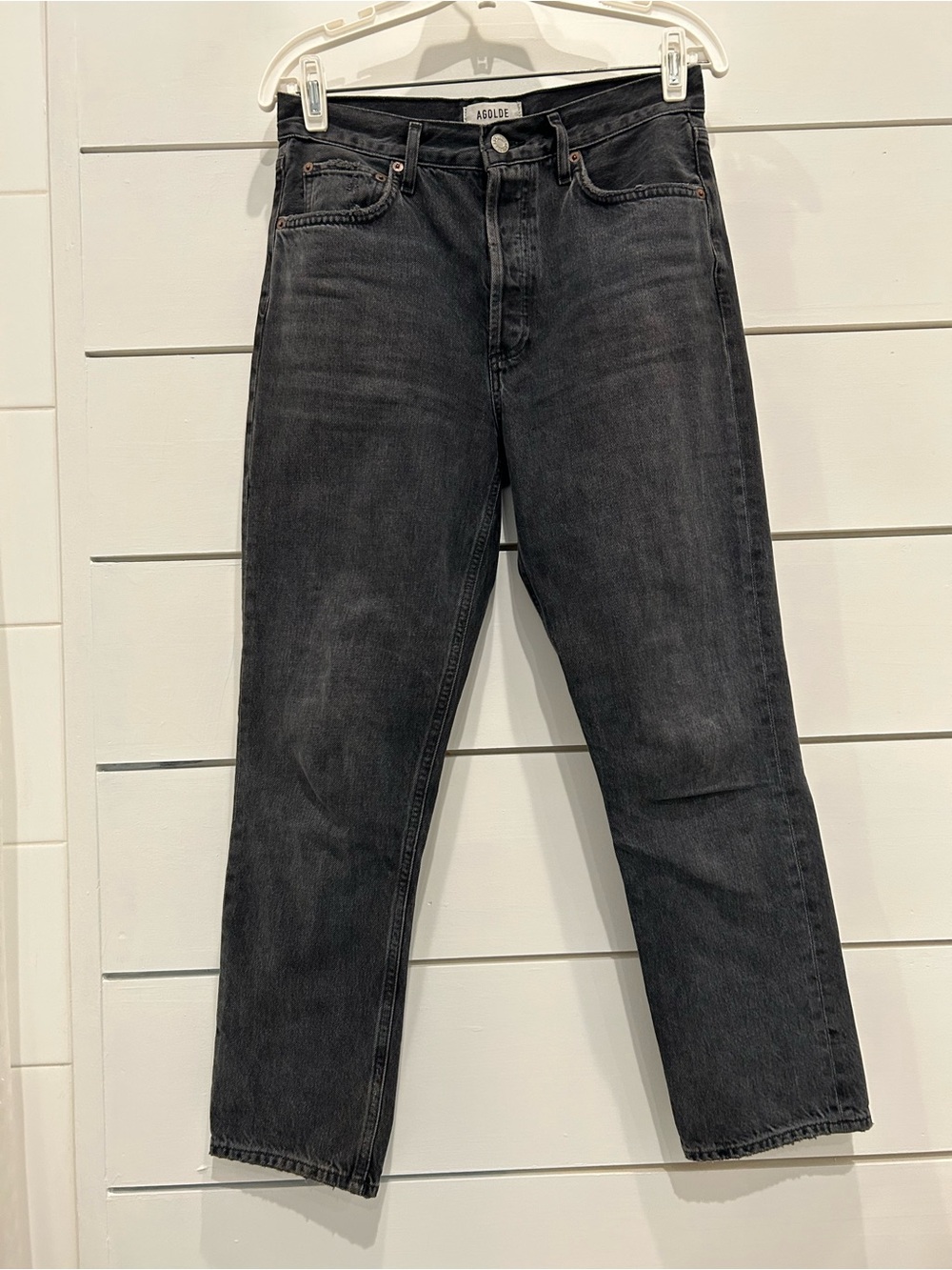 AGOLDE Riley High Rise Straight Crop (26L) - Button Fly